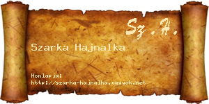 Szarka Hajnalka névjegykártya